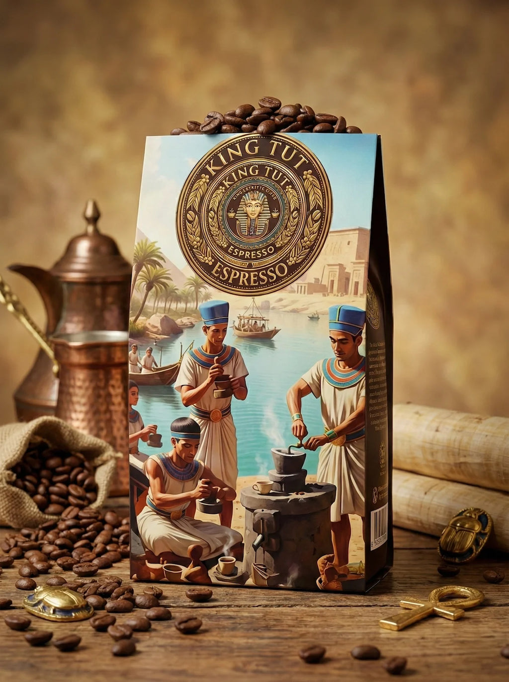 King Tut Espresso 100% Arabica Whole Bean (500g)