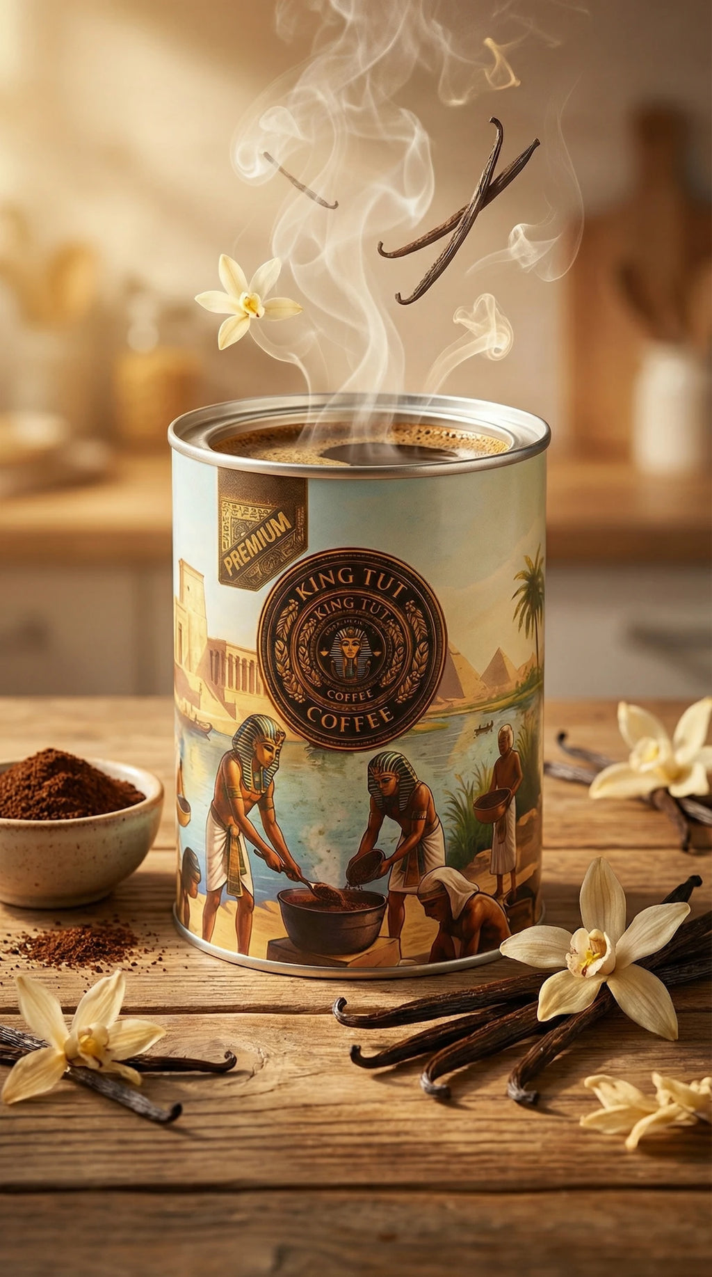 King Tut Vanilla Coffee (100g)