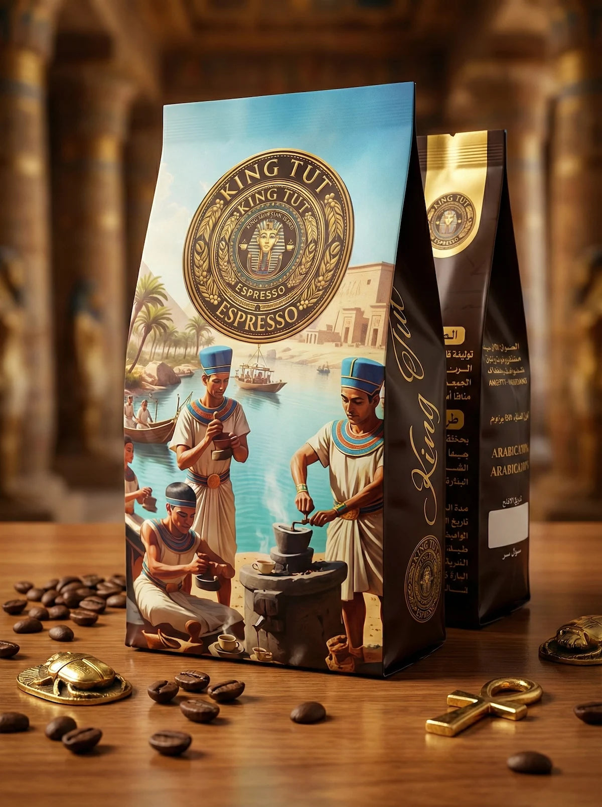 King Tut Espresso 100% Arabica Whole Bean (500g)