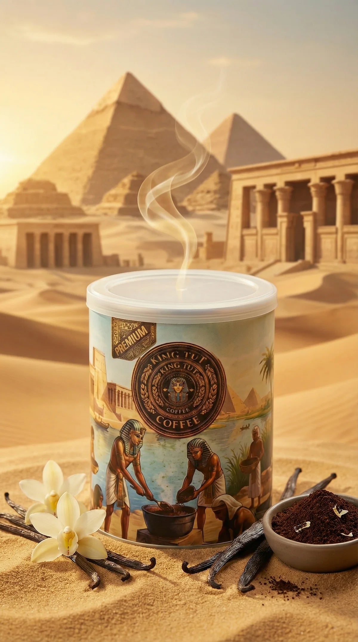 King Tut Vanilla Coffee (100g)